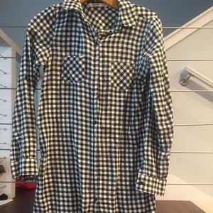 Checkered black and white dress